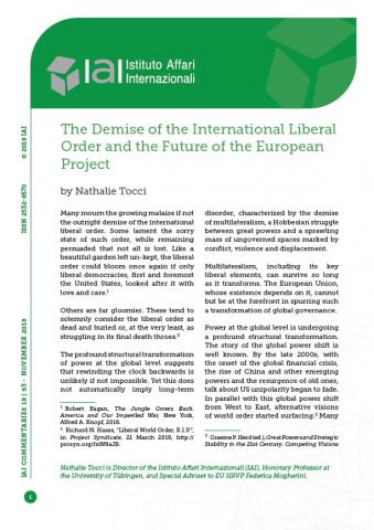 The Demise Of The International Liberal Order And The Future - 