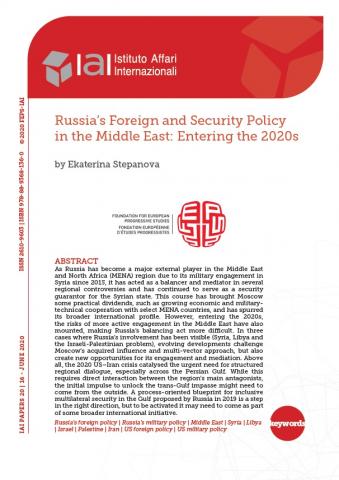 Russia S Foreign And Security Policy In The Middle East Entering The 2020s Iai Istituto Affari Internazionali